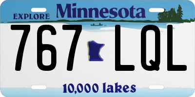 MN license plate 767LQL