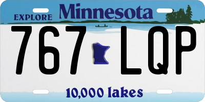 MN license plate 767LQP