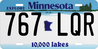 MN license plate 767LQR
