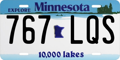 MN license plate 767LQS