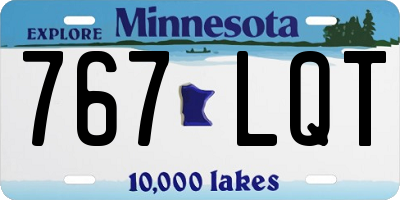 MN license plate 767LQT