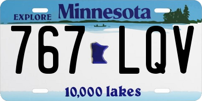 MN license plate 767LQV