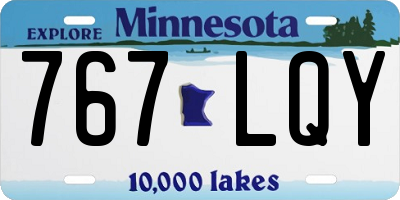 MN license plate 767LQY