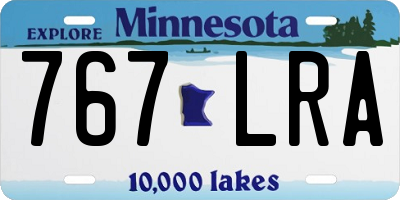 MN license plate 767LRA