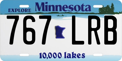 MN license plate 767LRB