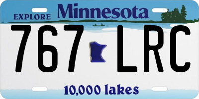 MN license plate 767LRC