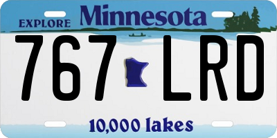 MN license plate 767LRD