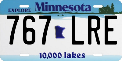 MN license plate 767LRE