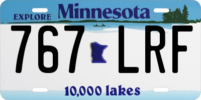 MN license plate 767LRF