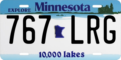 MN license plate 767LRG
