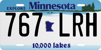 MN license plate 767LRH