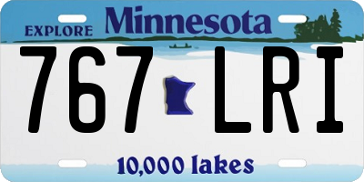 MN license plate 767LRI
