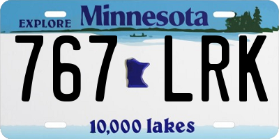 MN license plate 767LRK