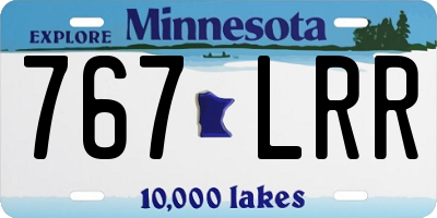 MN license plate 767LRR