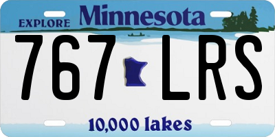 MN license plate 767LRS