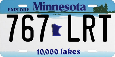MN license plate 767LRT