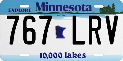 MN license plate 767LRV