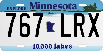 MN license plate 767LRX