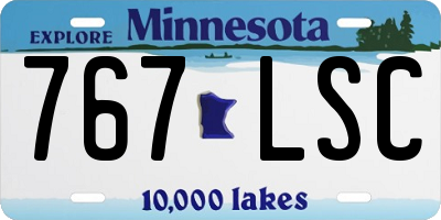 MN license plate 767LSC