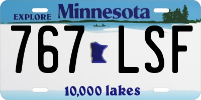 MN license plate 767LSF