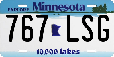 MN license plate 767LSG