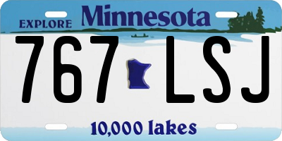MN license plate 767LSJ