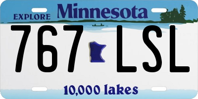 MN license plate 767LSL