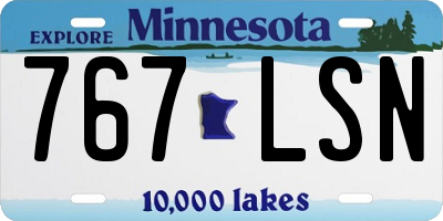 MN license plate 767LSN