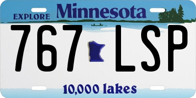 MN license plate 767LSP