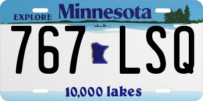 MN license plate 767LSQ