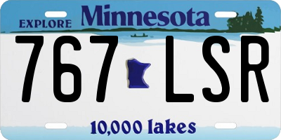 MN license plate 767LSR