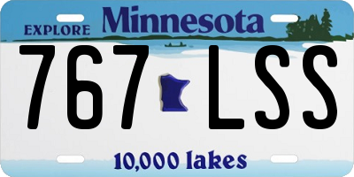 MN license plate 767LSS