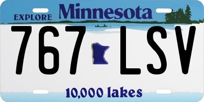 MN license plate 767LSV