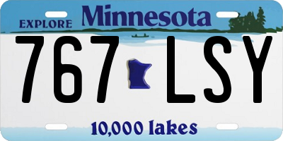 MN license plate 767LSY