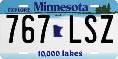 MN license plate 767LSZ