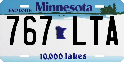 MN license plate 767LTA