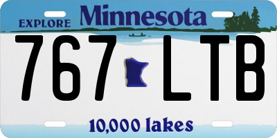 MN license plate 767LTB