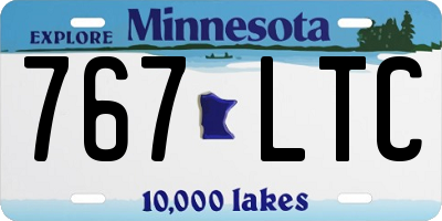MN license plate 767LTC