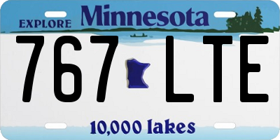 MN license plate 767LTE