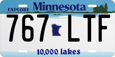 MN license plate 767LTF