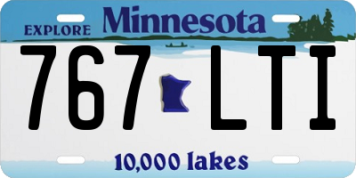 MN license plate 767LTI