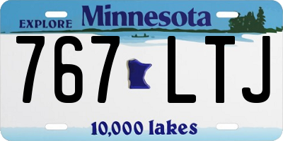 MN license plate 767LTJ