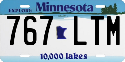 MN license plate 767LTM