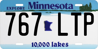 MN license plate 767LTP
