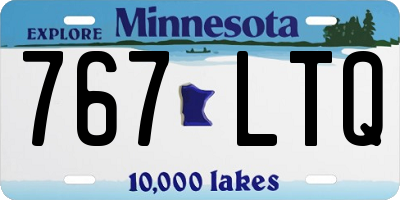 MN license plate 767LTQ