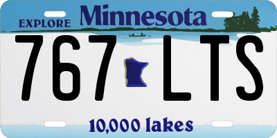 MN license plate 767LTS