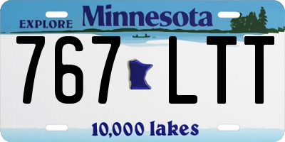 MN license plate 767LTT