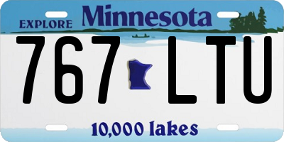 MN license plate 767LTU