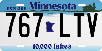 MN license plate 767LTV