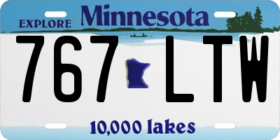 MN license plate 767LTW